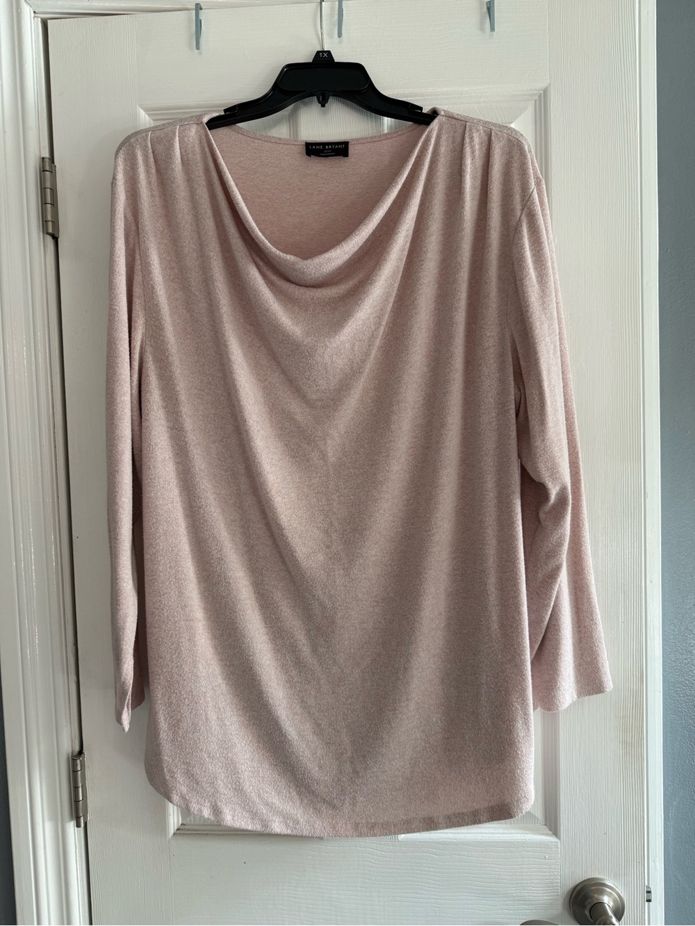 Lane Bryant Dusty Rose Cowl Neck Long-Sleeve Sweater